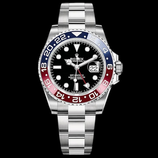 Rolex GMT-Master II "Pepsi" Black Dial Oyster Bracelet | Ref. 126710BLRO