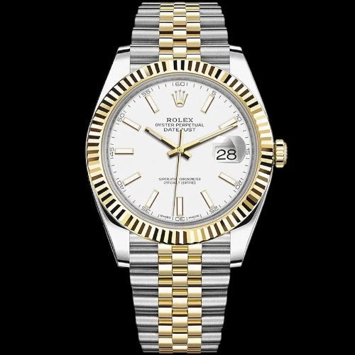 Rolex Datejust 41 Silver Dial Fluted Bezel Jubilee Bracelet | Ref. 126333