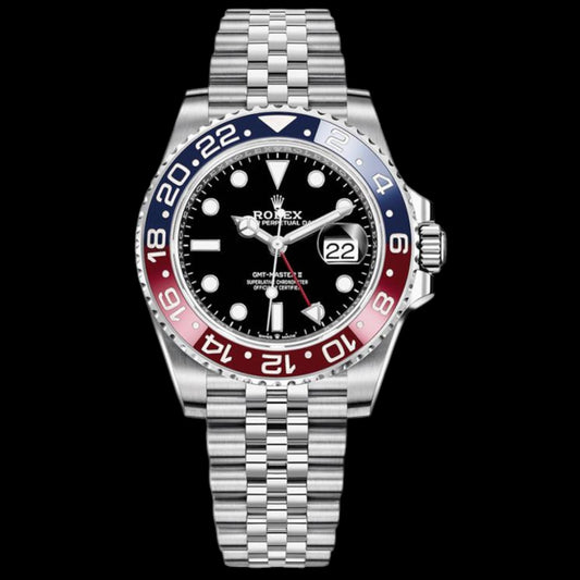 Rolex GMT-Master II "Pepsi" Black Dial Jubilee Bracelet | Ref. 126710BLRO