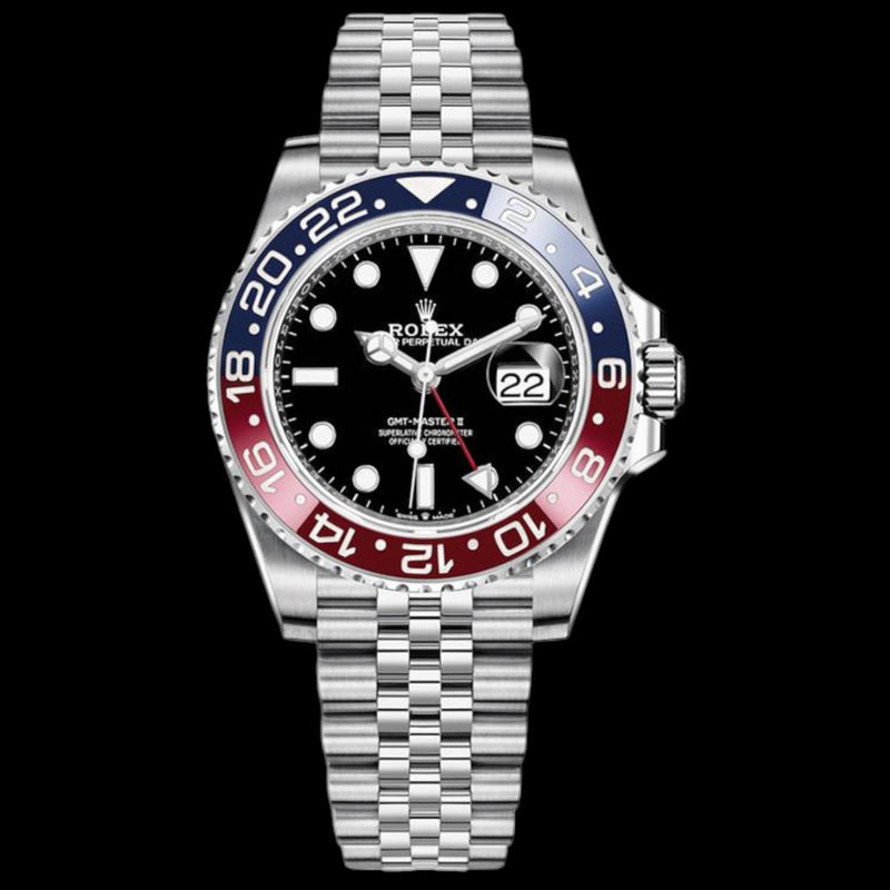 Rolex GMT-Master II "Pepsi" Black Dial Jubilee Bracelet | Ref. 126710BLRO