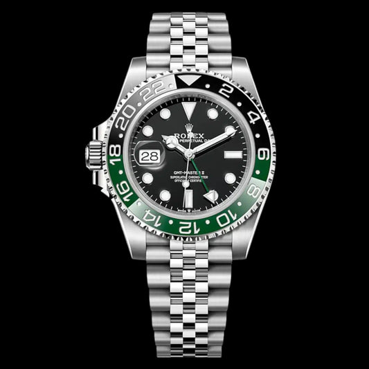 Rolex GMT-Master II "Sprite" Black Dial Jubilee Bracelet | Ref. 126720VTNR