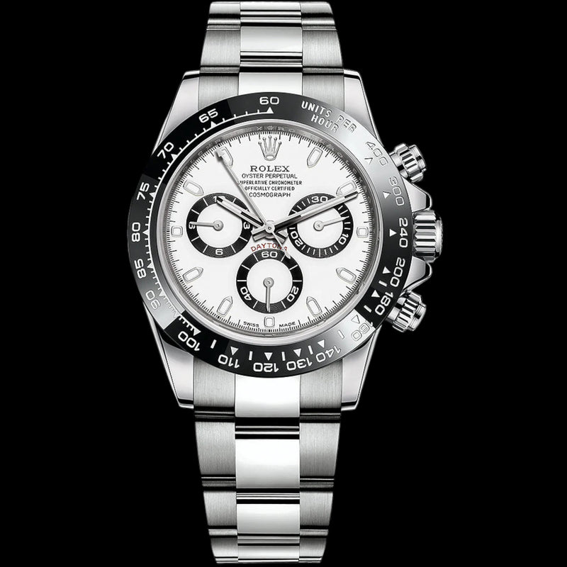 Rolex Cosmograph Daytona Panda White Dial Ceramic Bezel Oyster Bracelet | Ref. 126500LN